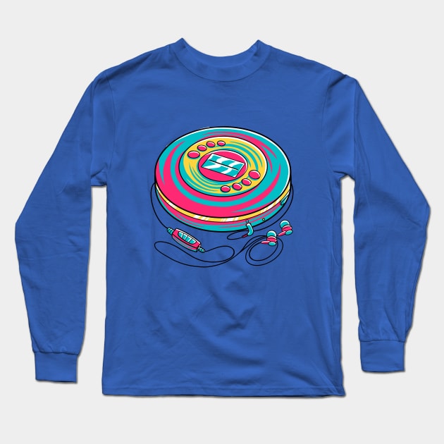 CD Player Long Sleeve T-Shirt by MEDZ